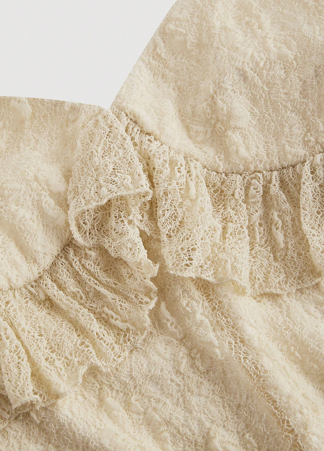 Кремовое кэжуал платье клеш SHEIN однотонное