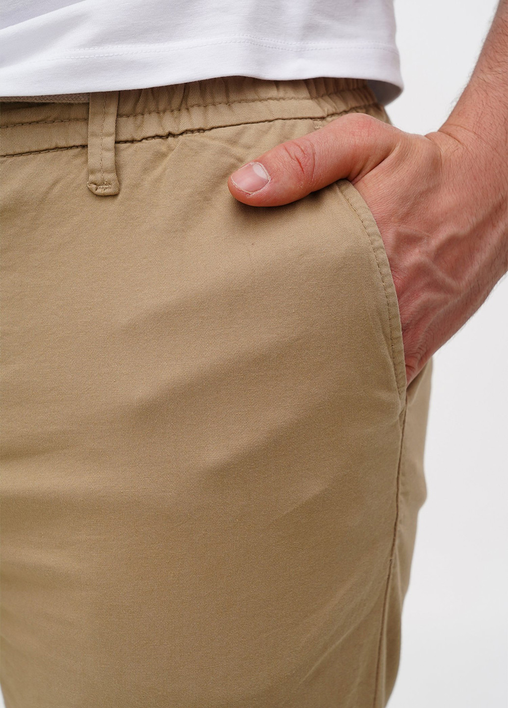 Бежевые кэжуал демисезонные джоггеры брюки Trend Collection