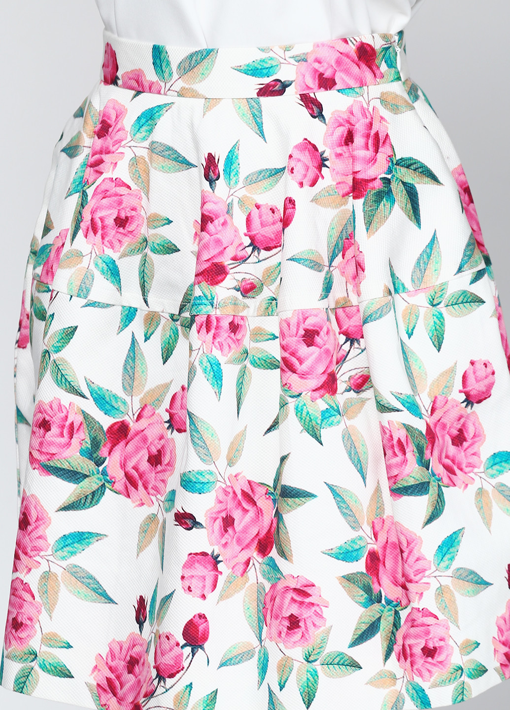 Белая кэжуал цветочной расцветки юбка P.A.R.O.S.H. мини