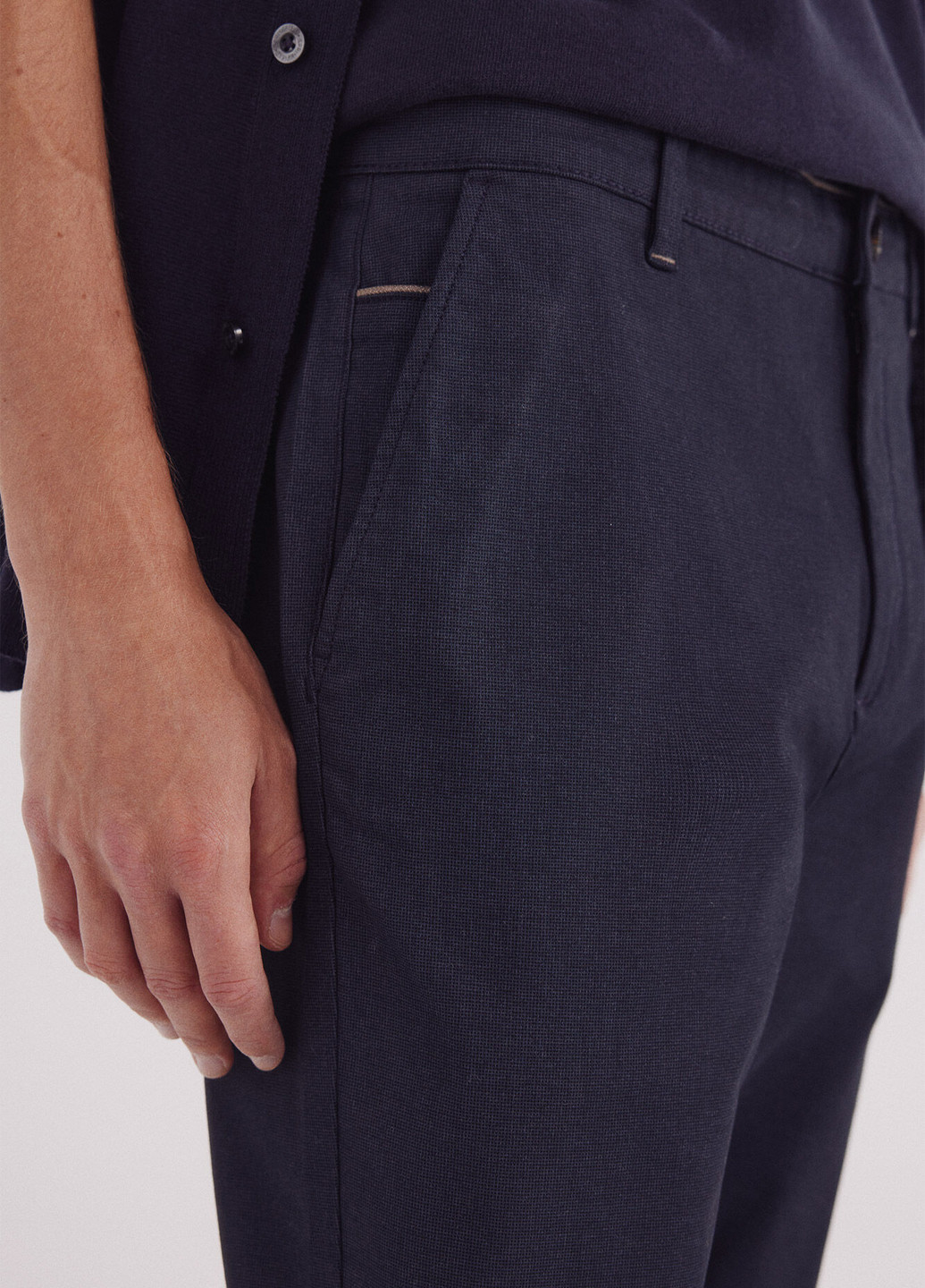 Темно-синие кэжуал демисезонные чиносы брюки Springfield