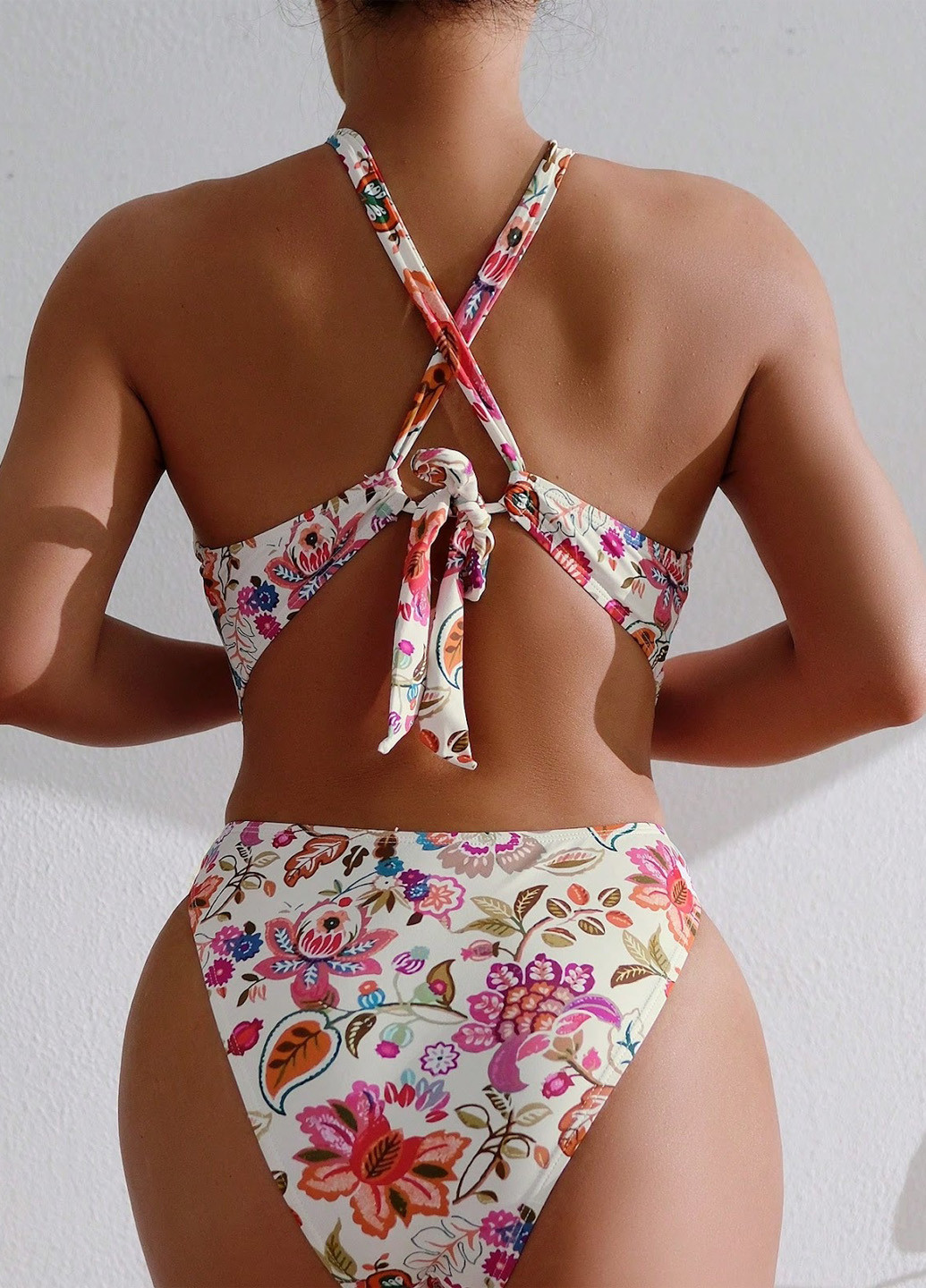 Комбінований демісезонний купальник суцільний, трікіні SHEIN