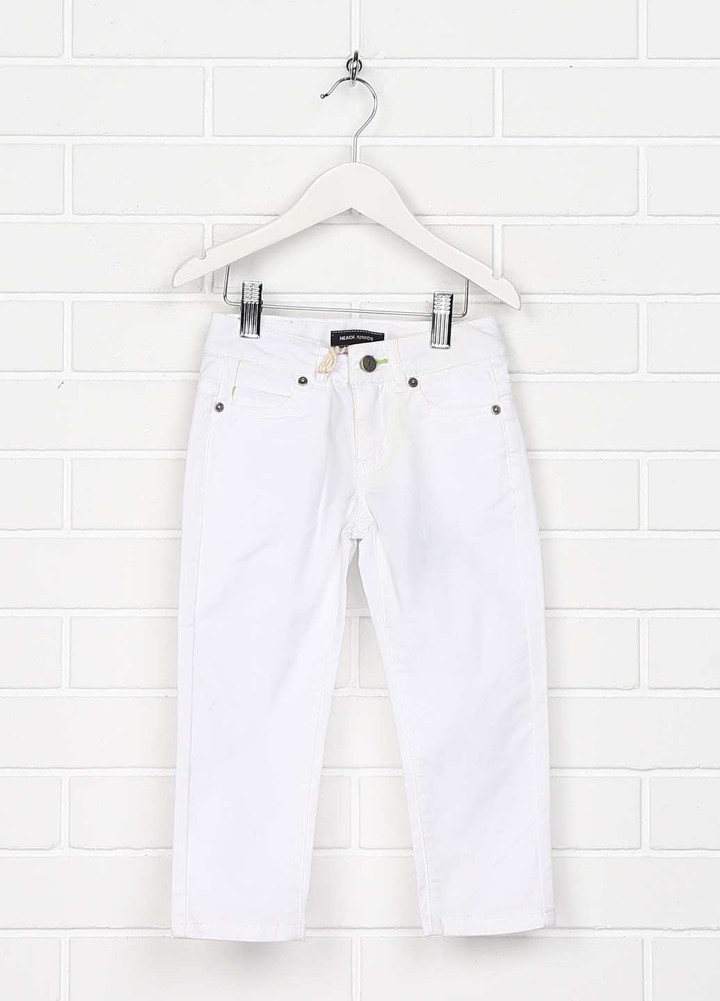 Белые летние зауженные джинсы Heach Junior