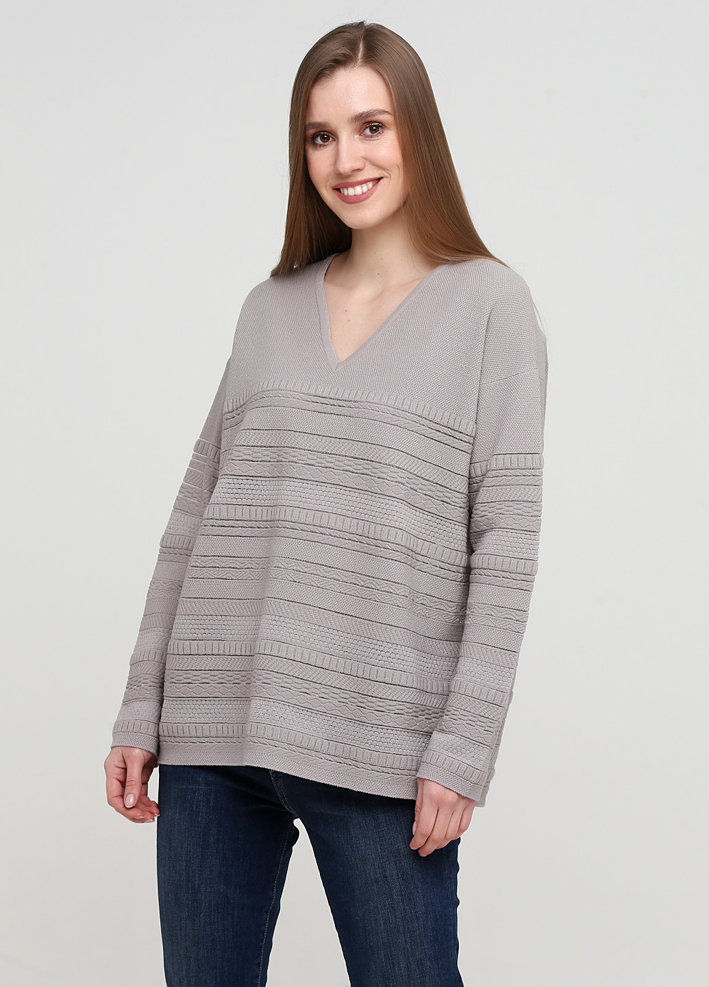 Кофейный демисезонный пуловер пуловер Maison Ullens