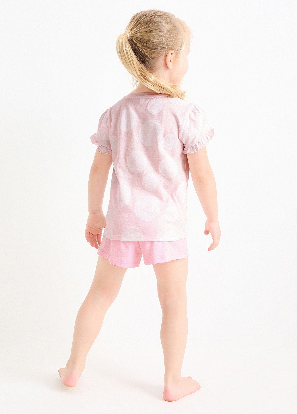 Світло-рожевий літній комплект (футболка, шорти) C&A