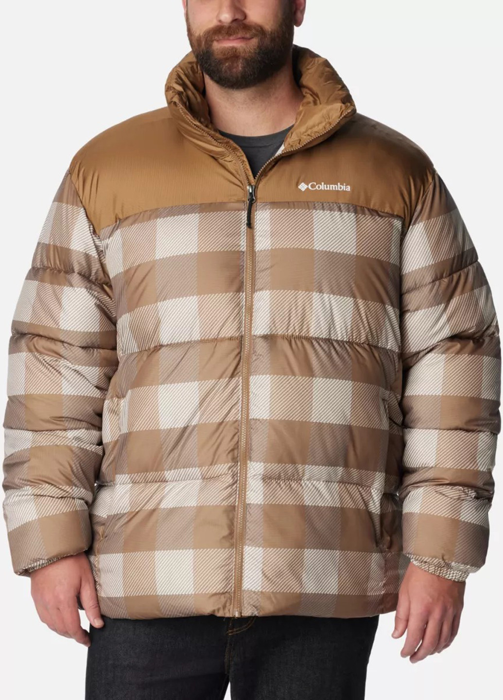 Светло-коричневая зимняя куртка Columbia