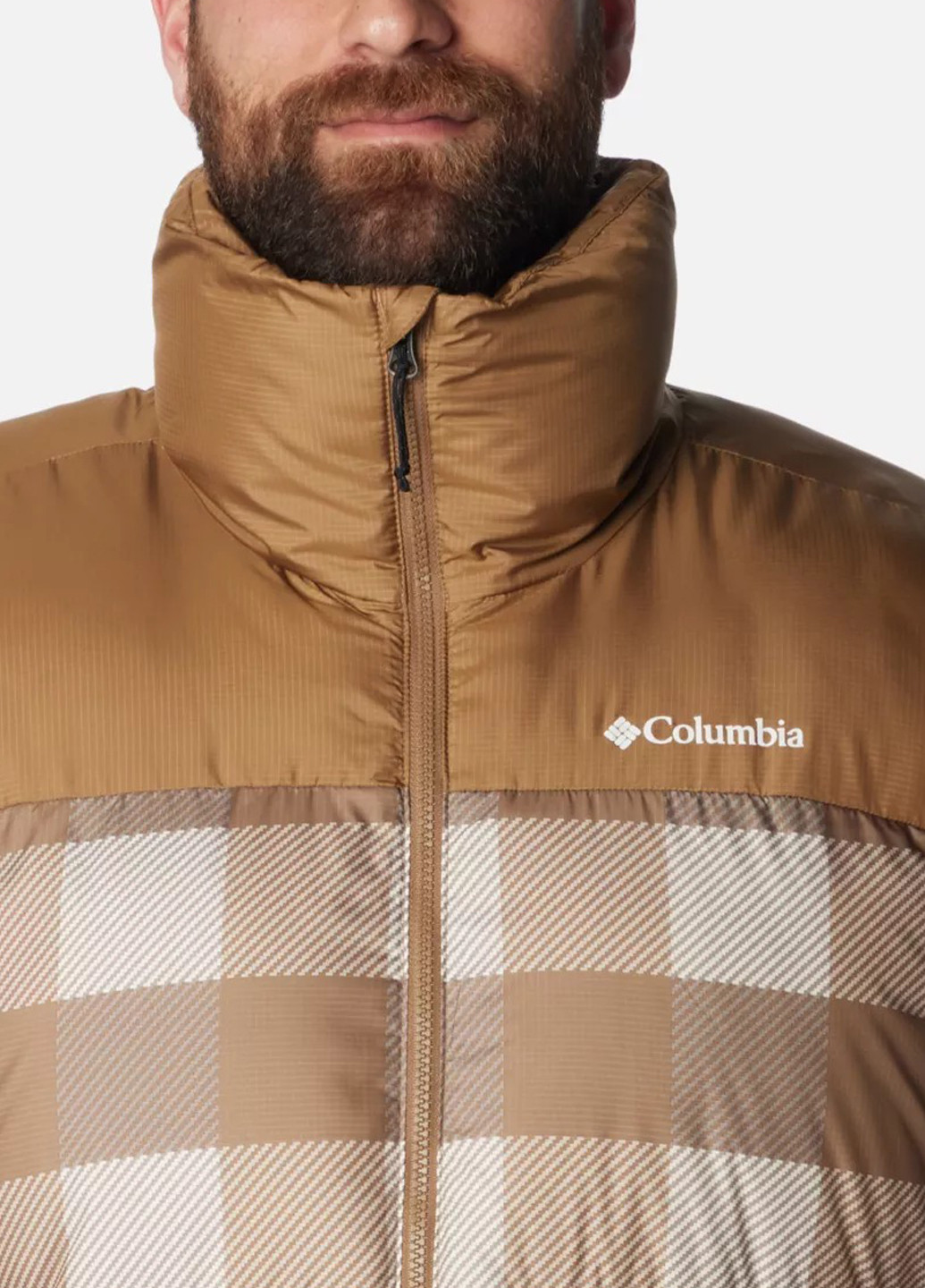 Светло-коричневая зимняя куртка Columbia