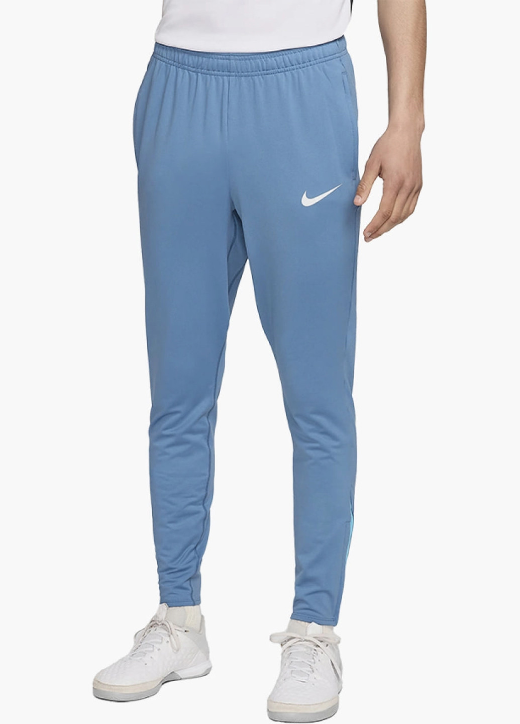 Светло-синие спортивные демисезонные зауженные брюки Nike