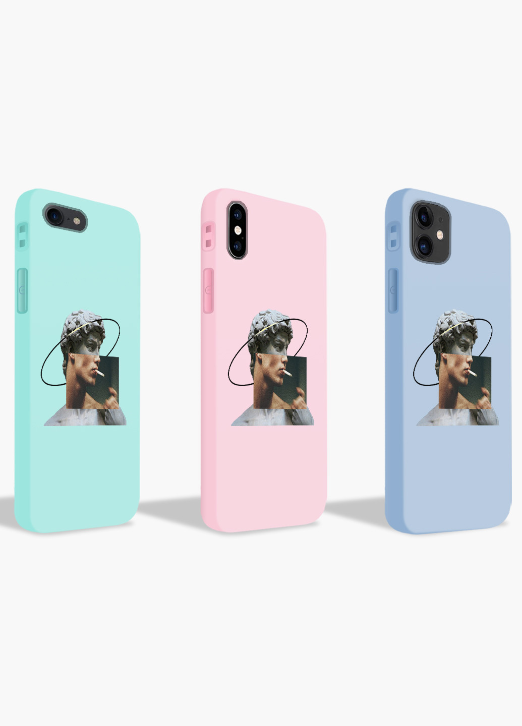 Чехол силиконовый Apple Iphone 8 Ренессанс Давид Микеланджело (David Michelangelo) (6151-1201) MobiPrint (219335628)
