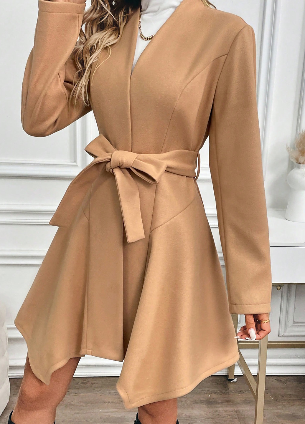 Пісочне демісезонне Пальто SHEIN