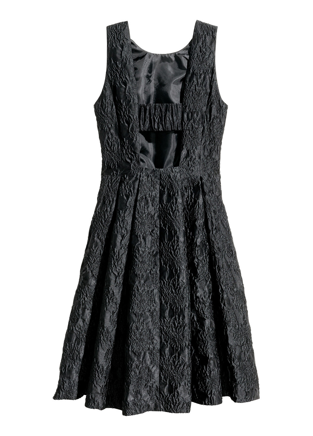 Черное коктейльное платье колокол H&M однотонное