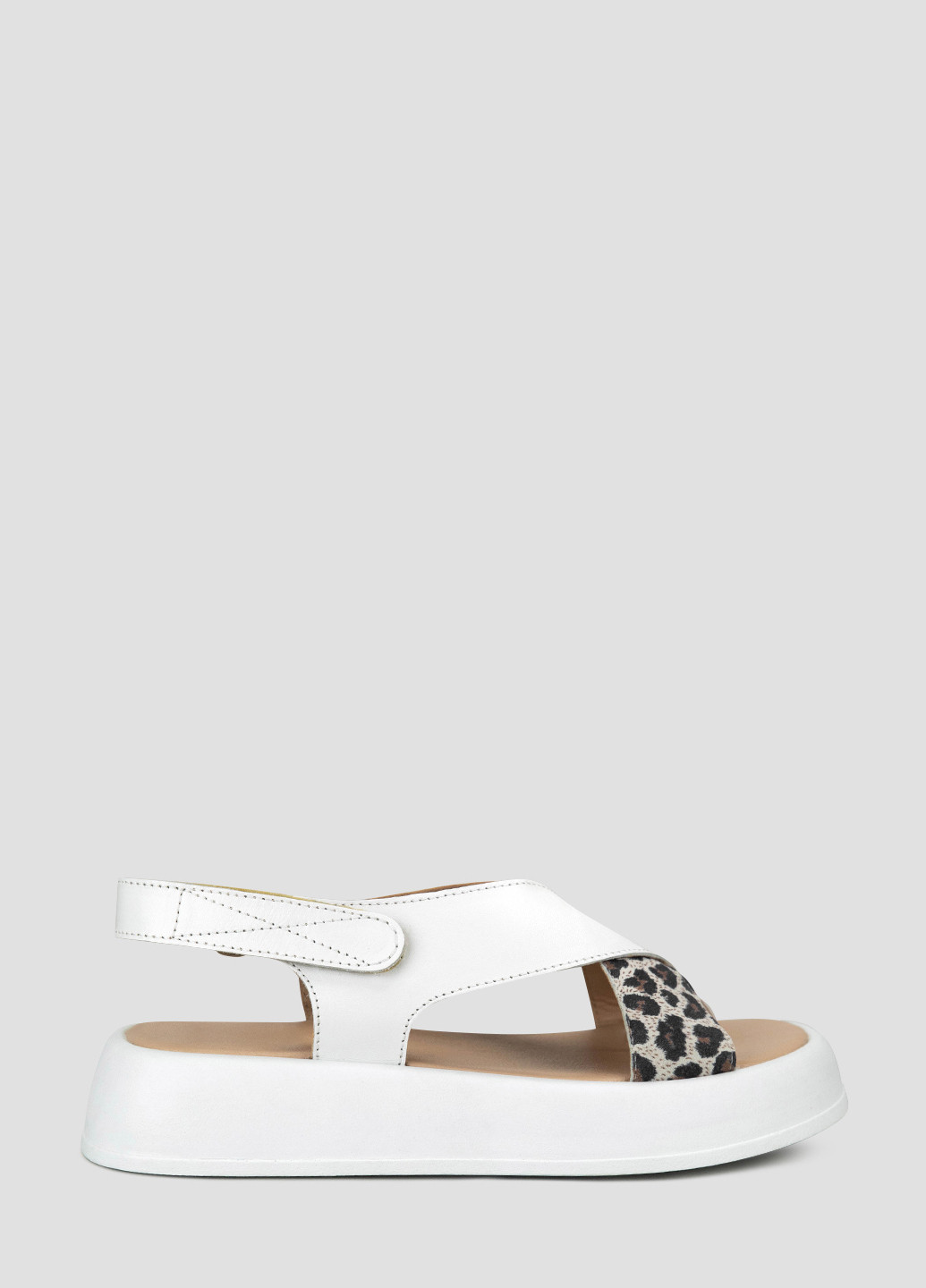 Белые босоножки Viscala на липучке с белой подошвой