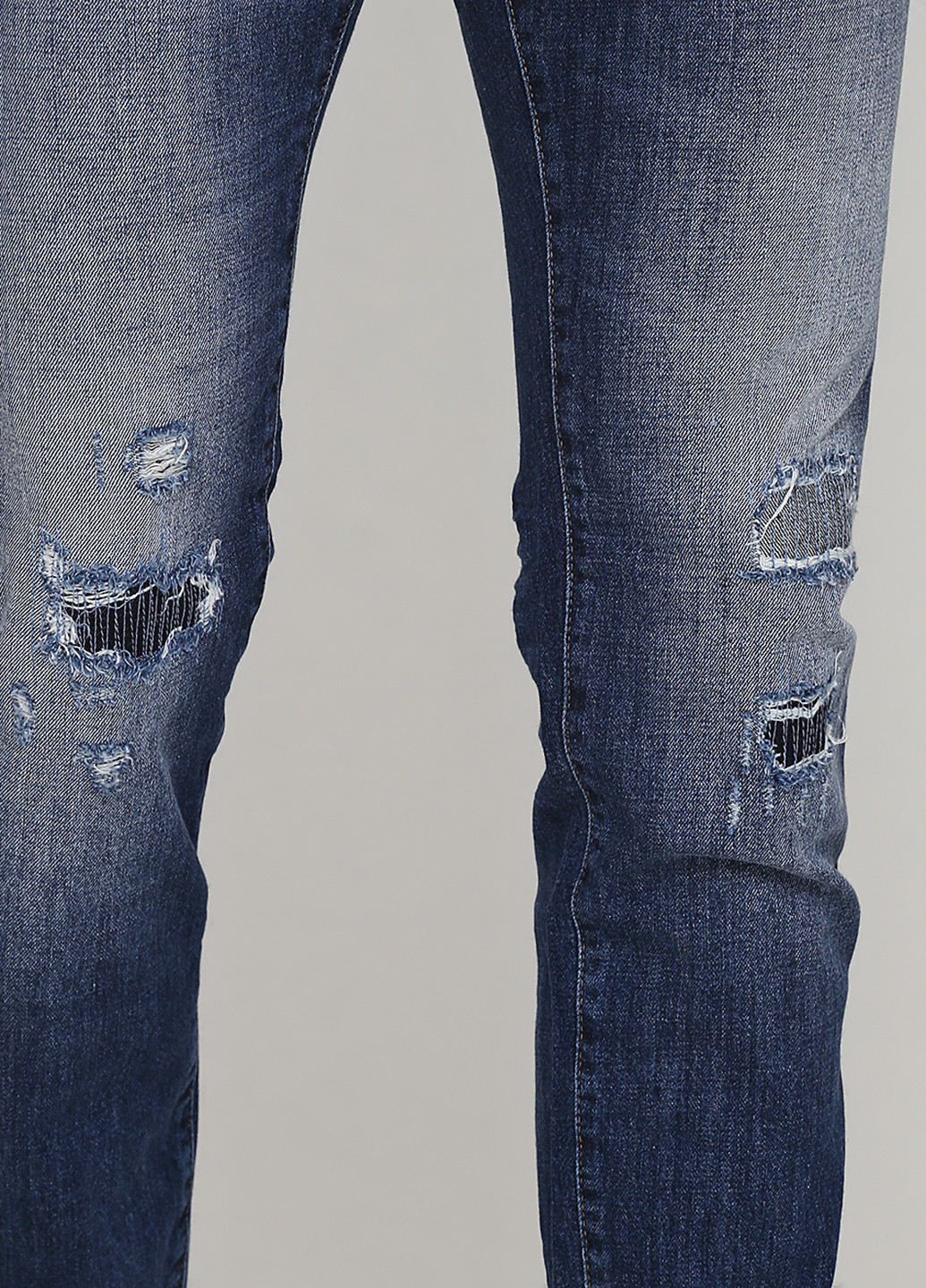 Темно-синие демисезонные слим джинсы Sisley