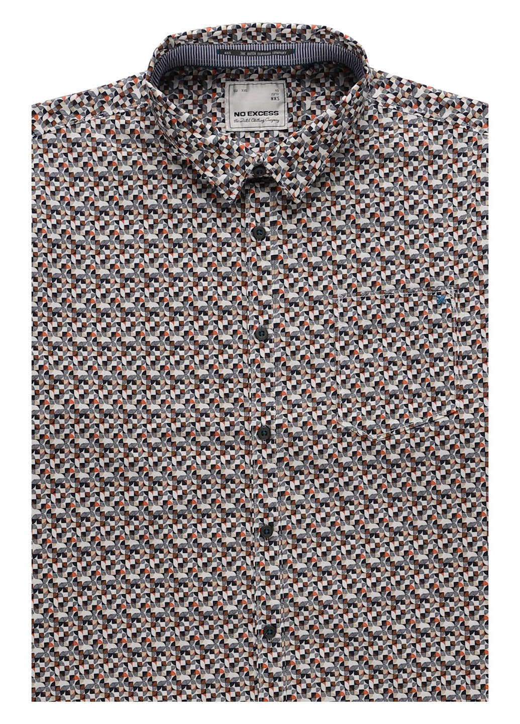 Цветная кэжуал рубашка с абстрактным узором No Excess