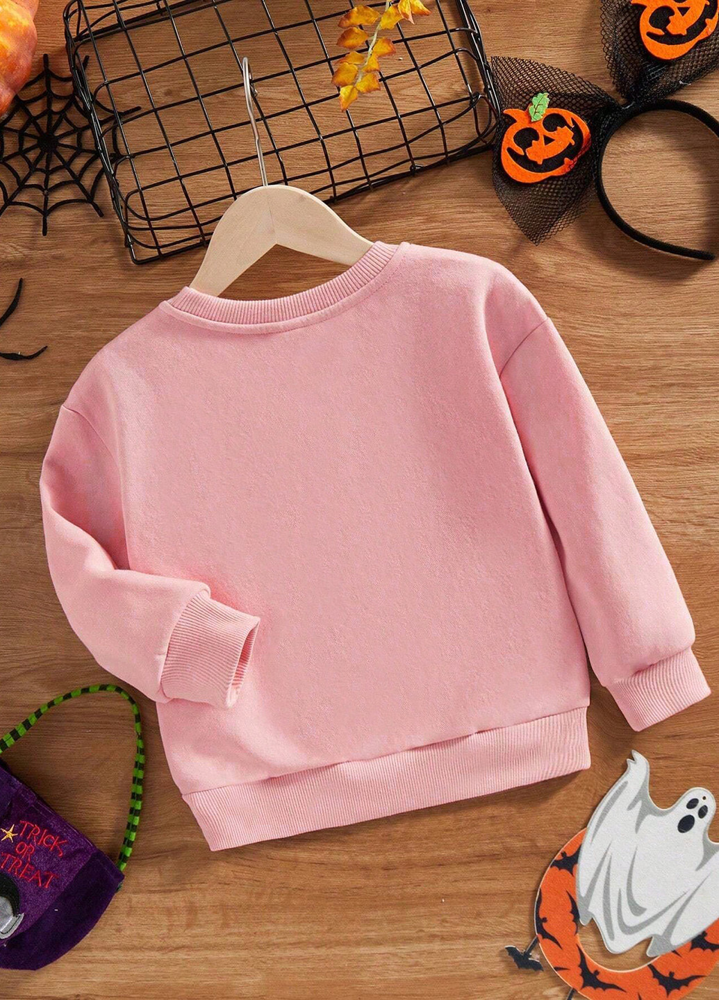 SHEIN світшот малюнок світло-рожевий кежуал поліестер