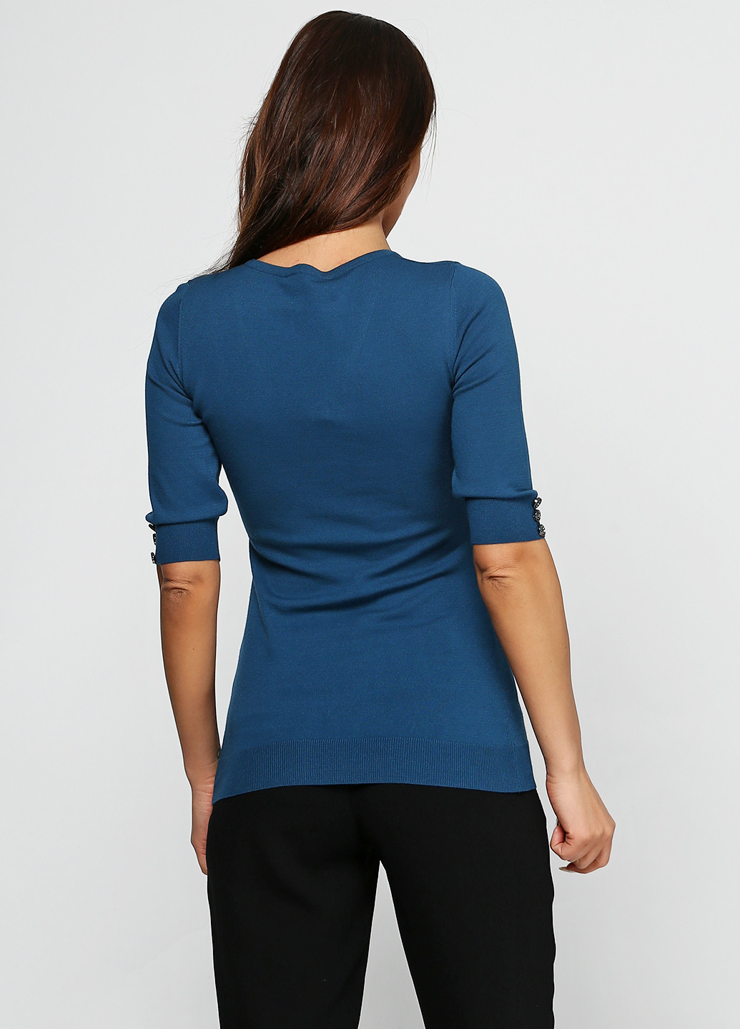 Синий демисезонный пуловер пуловер Sassofono