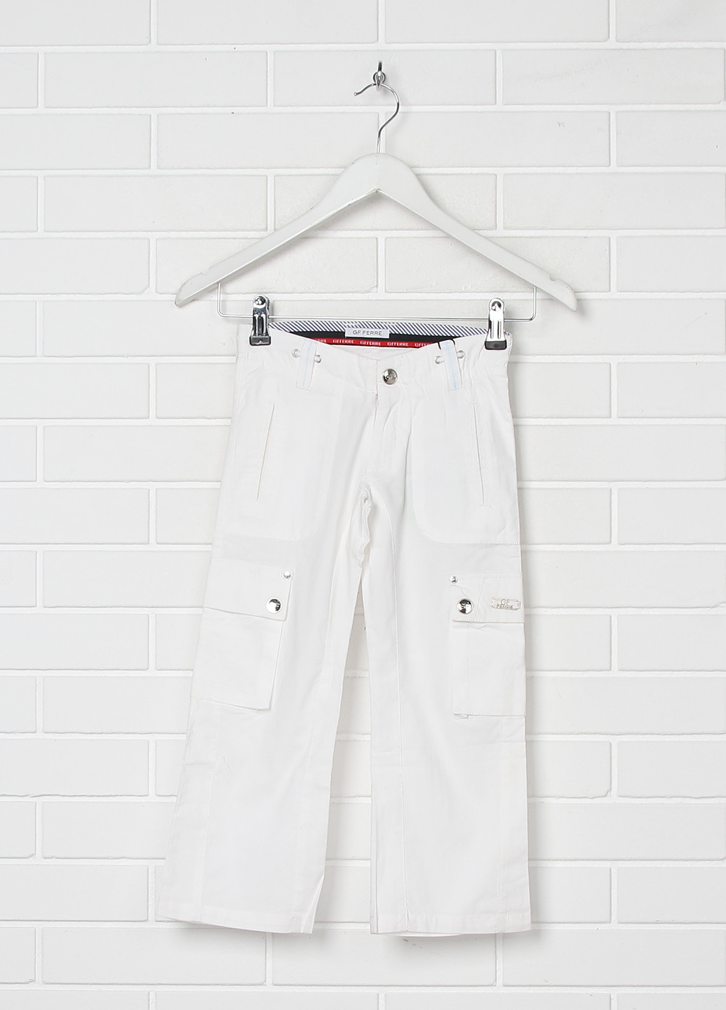 Белые кэжуал летние брюки прямые GF Ferre