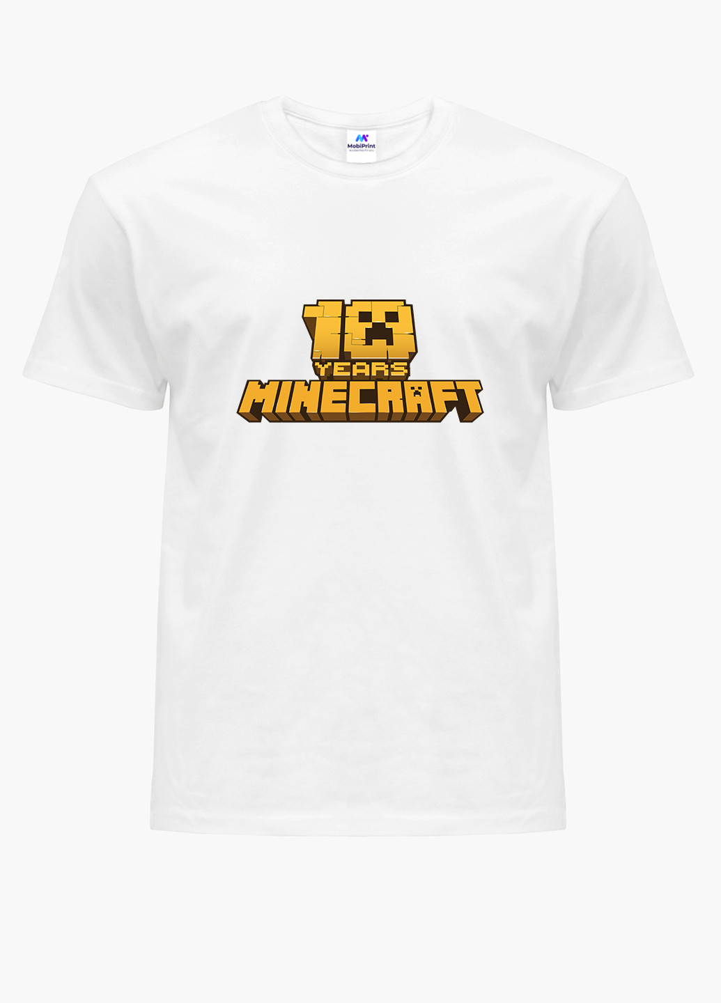 Біла демісезонна футболка дитяча майнкрафт (minecraft) (9224-1171) MobiPrint