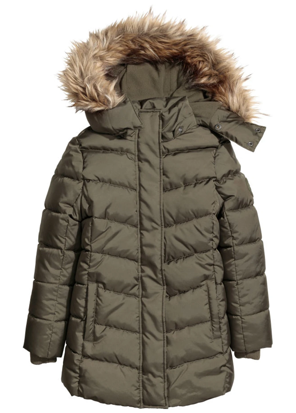Оливкова (хакі) зимня куртка H&M