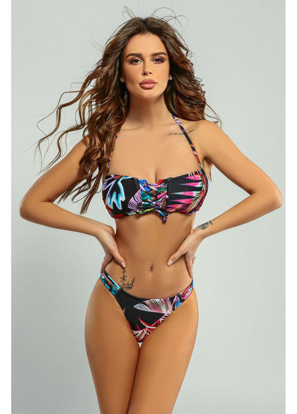 Комбинированный демисезонный купальник новинка Katrin