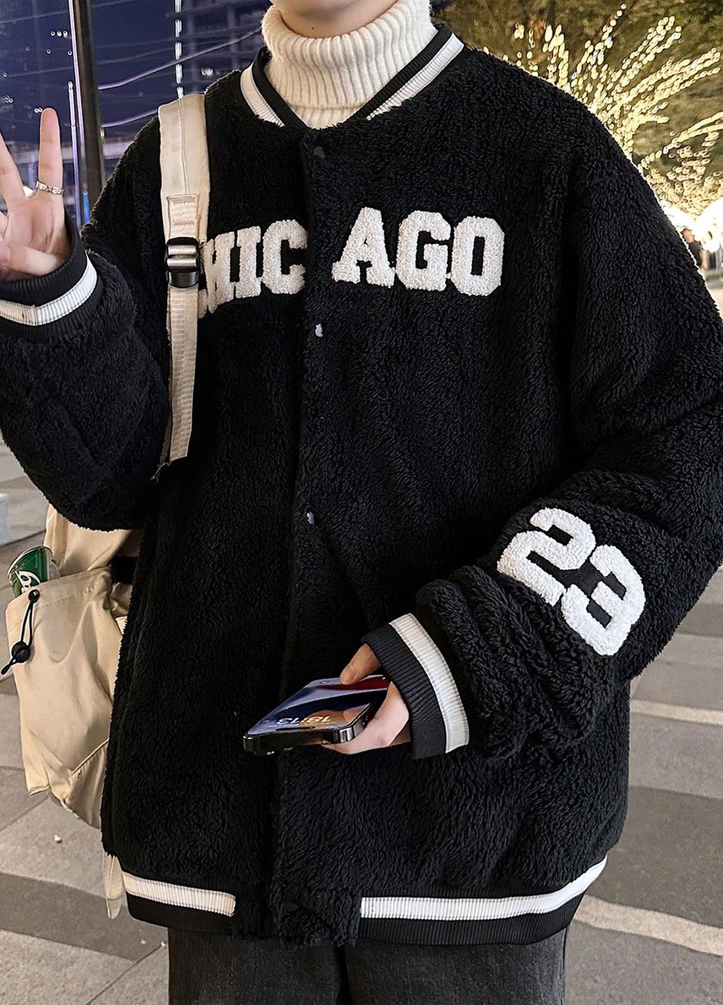 Бомбер SHEIN на кнопках (324037411)