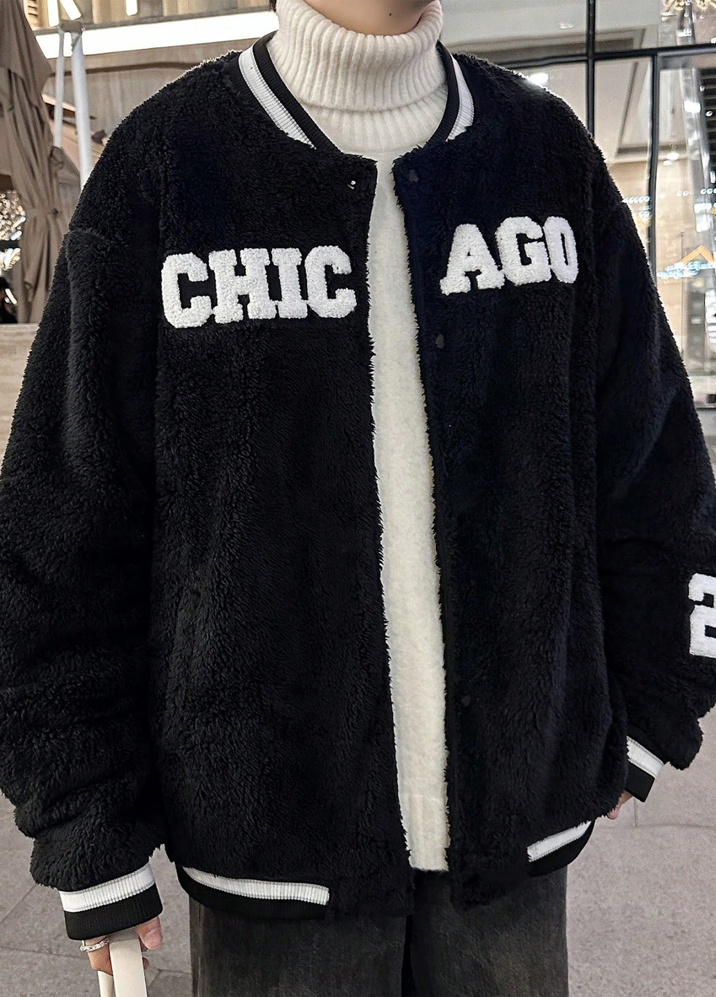 Бомбер SHEIN на кнопках (324037411)