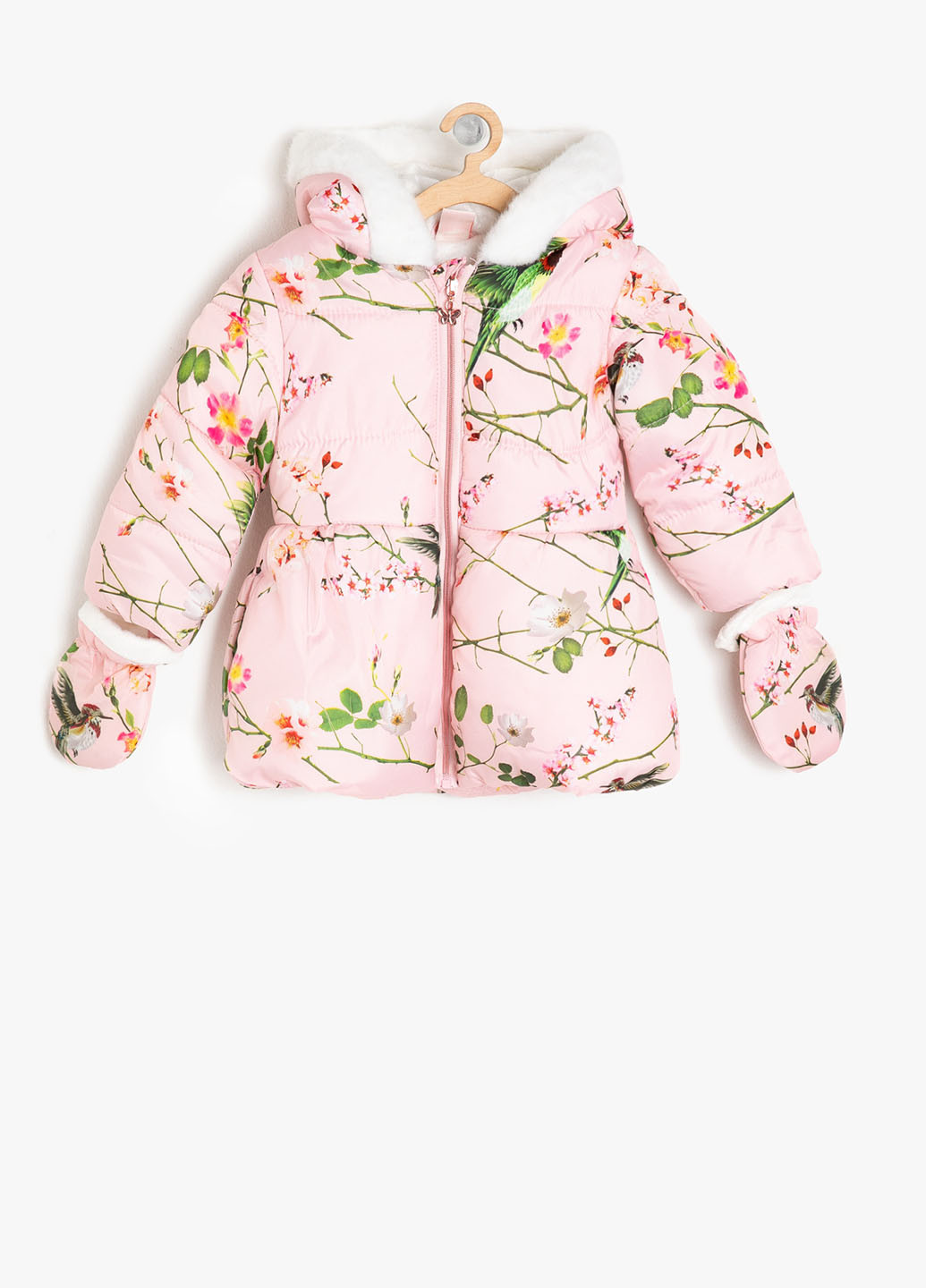 Розовая зимняя куртка KOTON