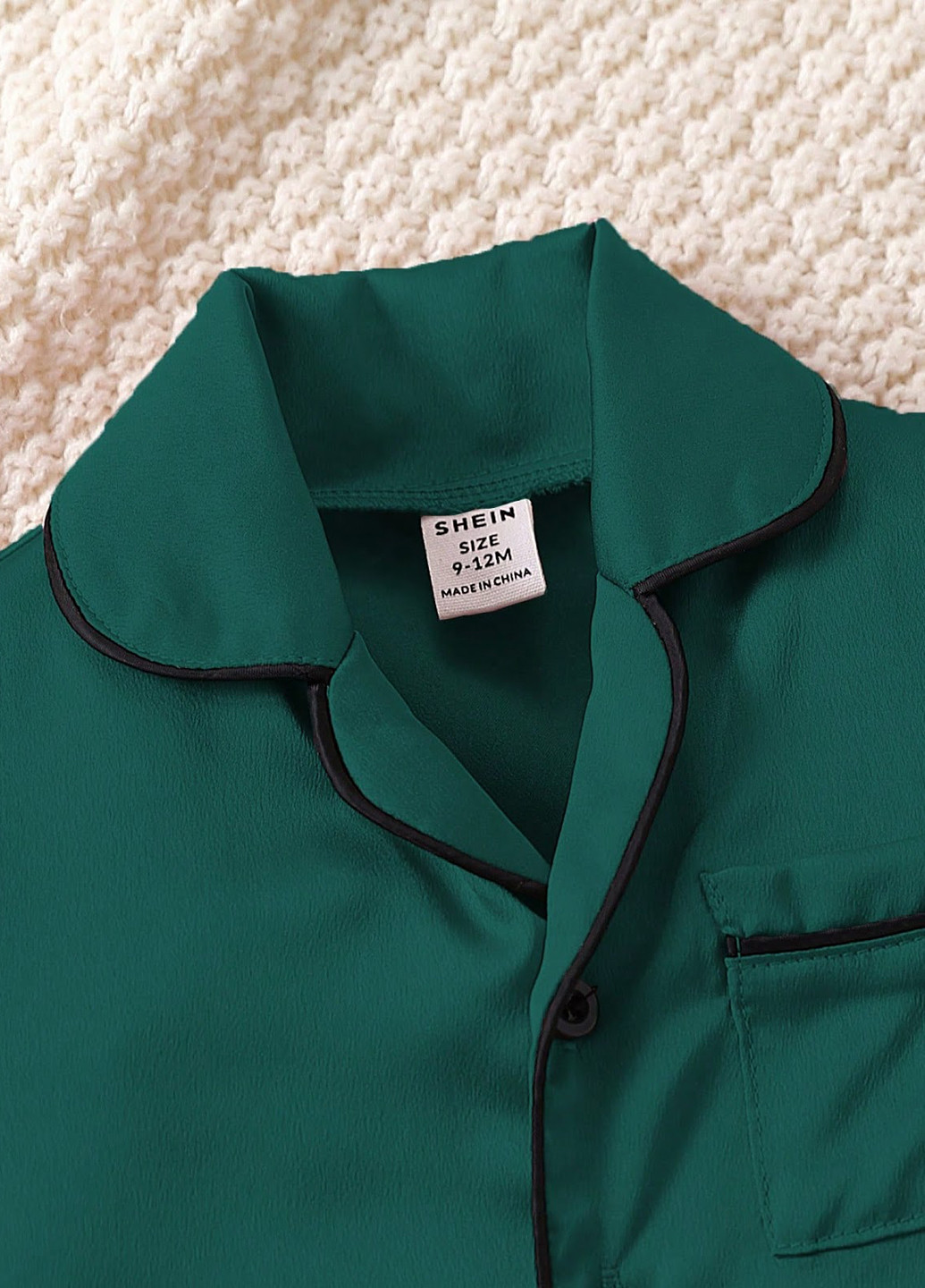 Смарагдова всесезон піжама (сорочка, шорти) сорочка + шорти SHEIN