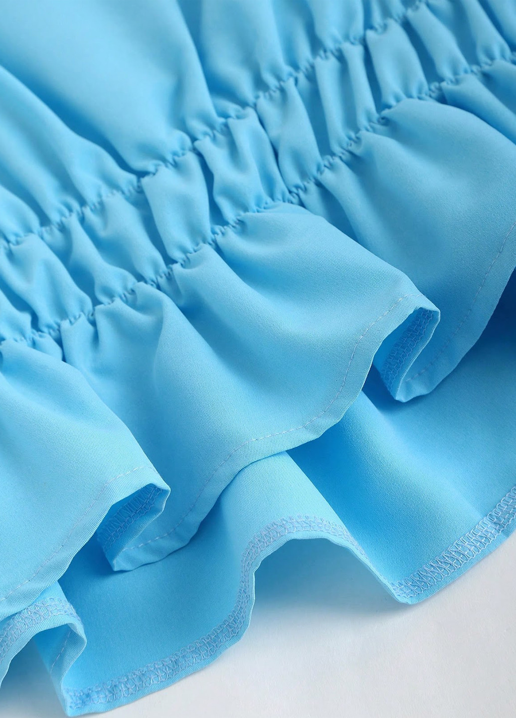 Голубая блуза с баской SHEIN