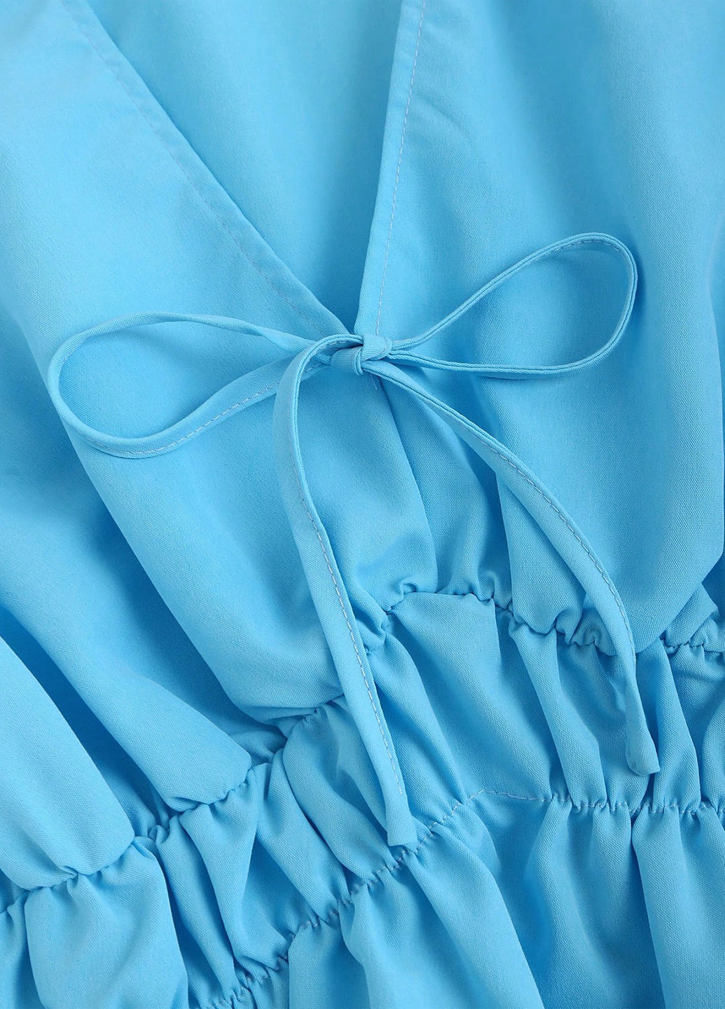 Голубая блуза с баской SHEIN