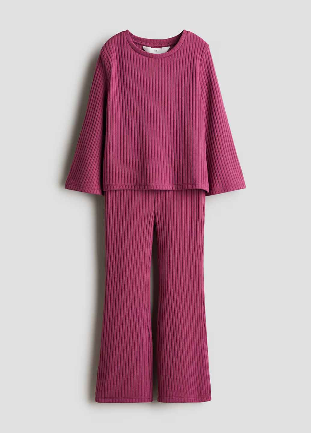 Сливовый демисезонный костюм (лонгслив, брюки) брючный H&M