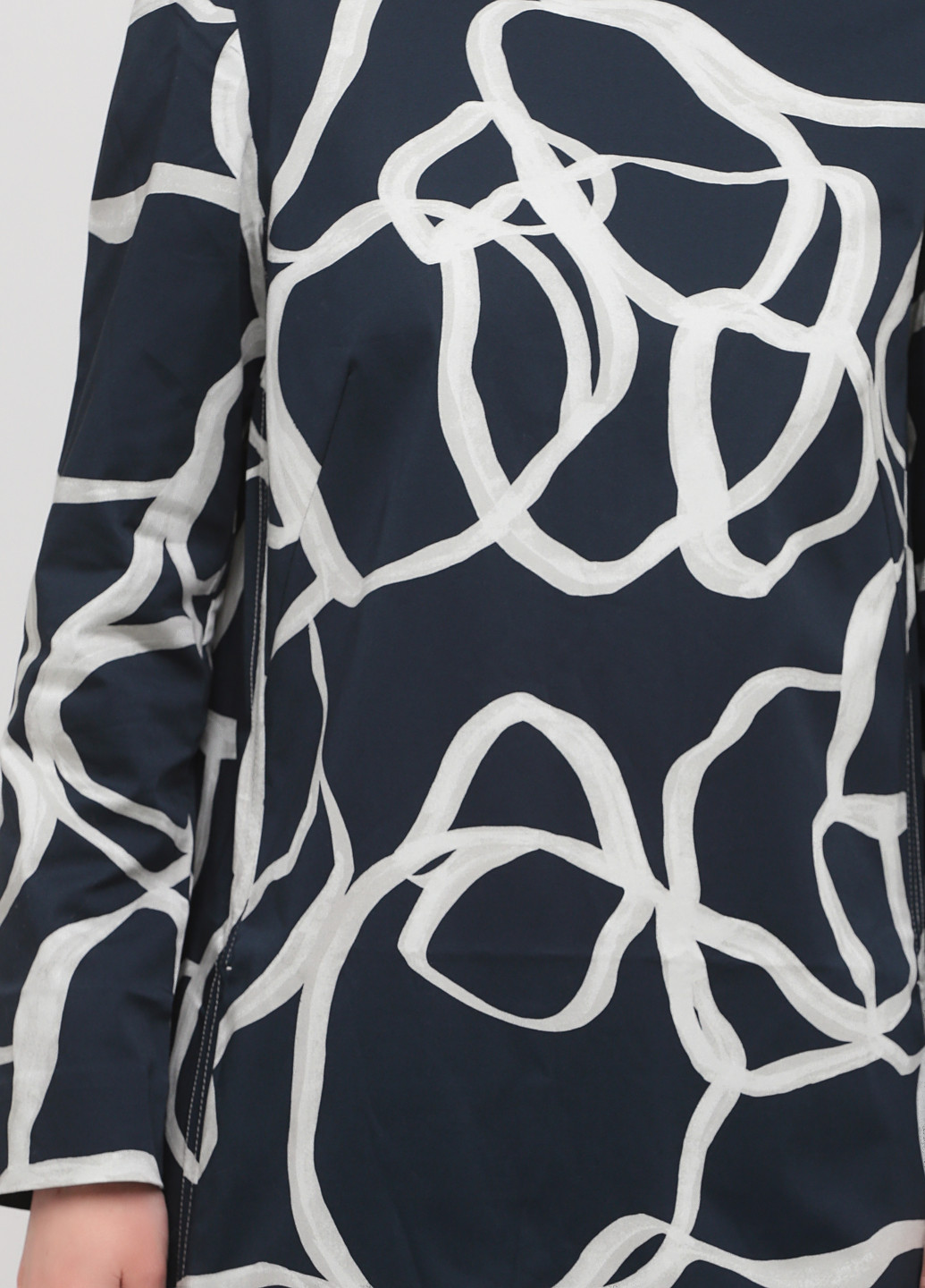 Темно-синее кэжуал платье Cos с абстрактным узором
