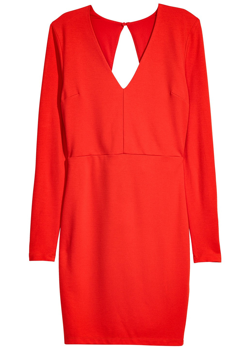 Красное кэжуал платье силуэтная H&M однотонное