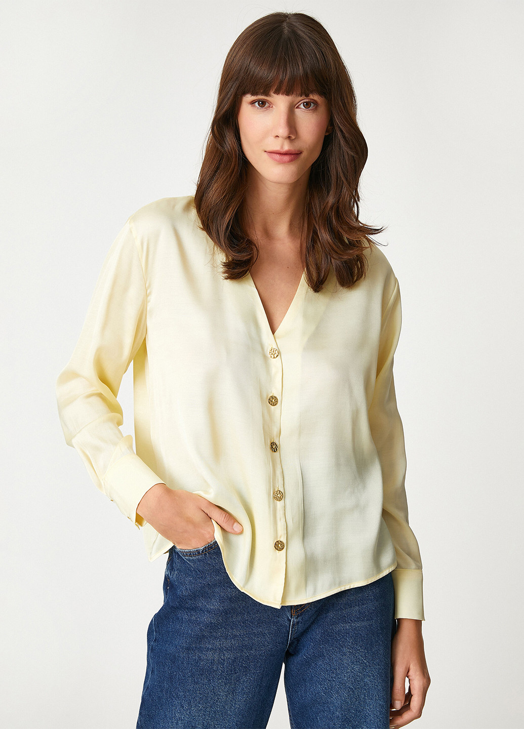 Светло-бежевая блуза KOTON