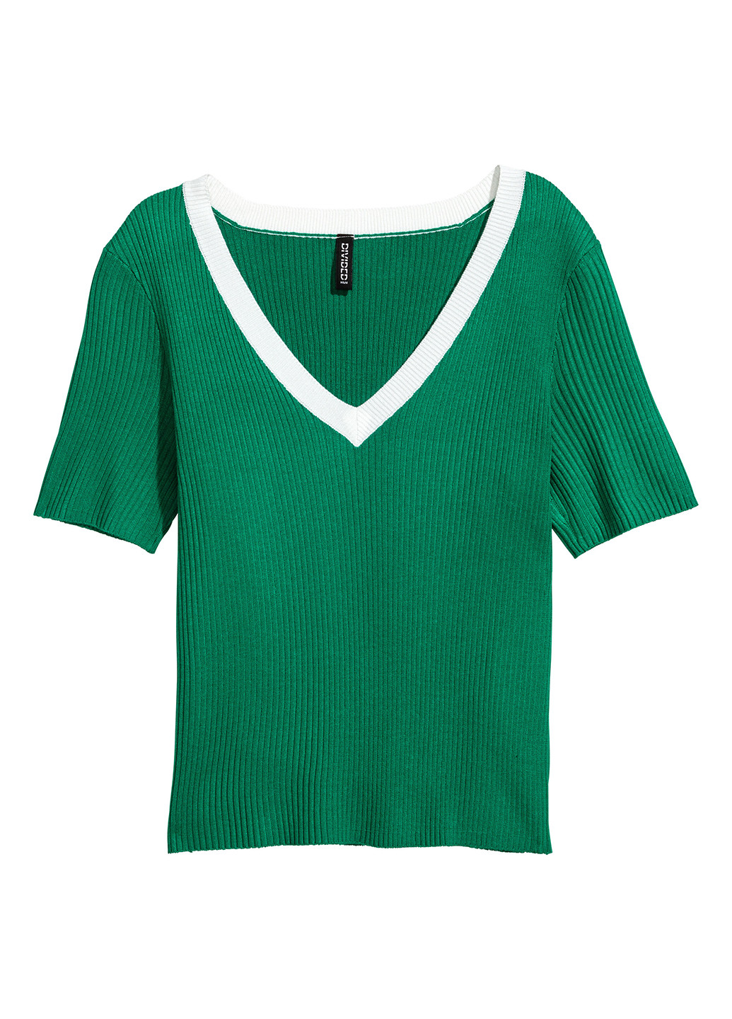 Зеленая летняя футболка H&M