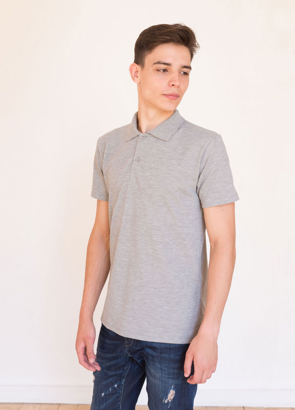 Серая футболка-футболка поло для мужчин Наталюкс