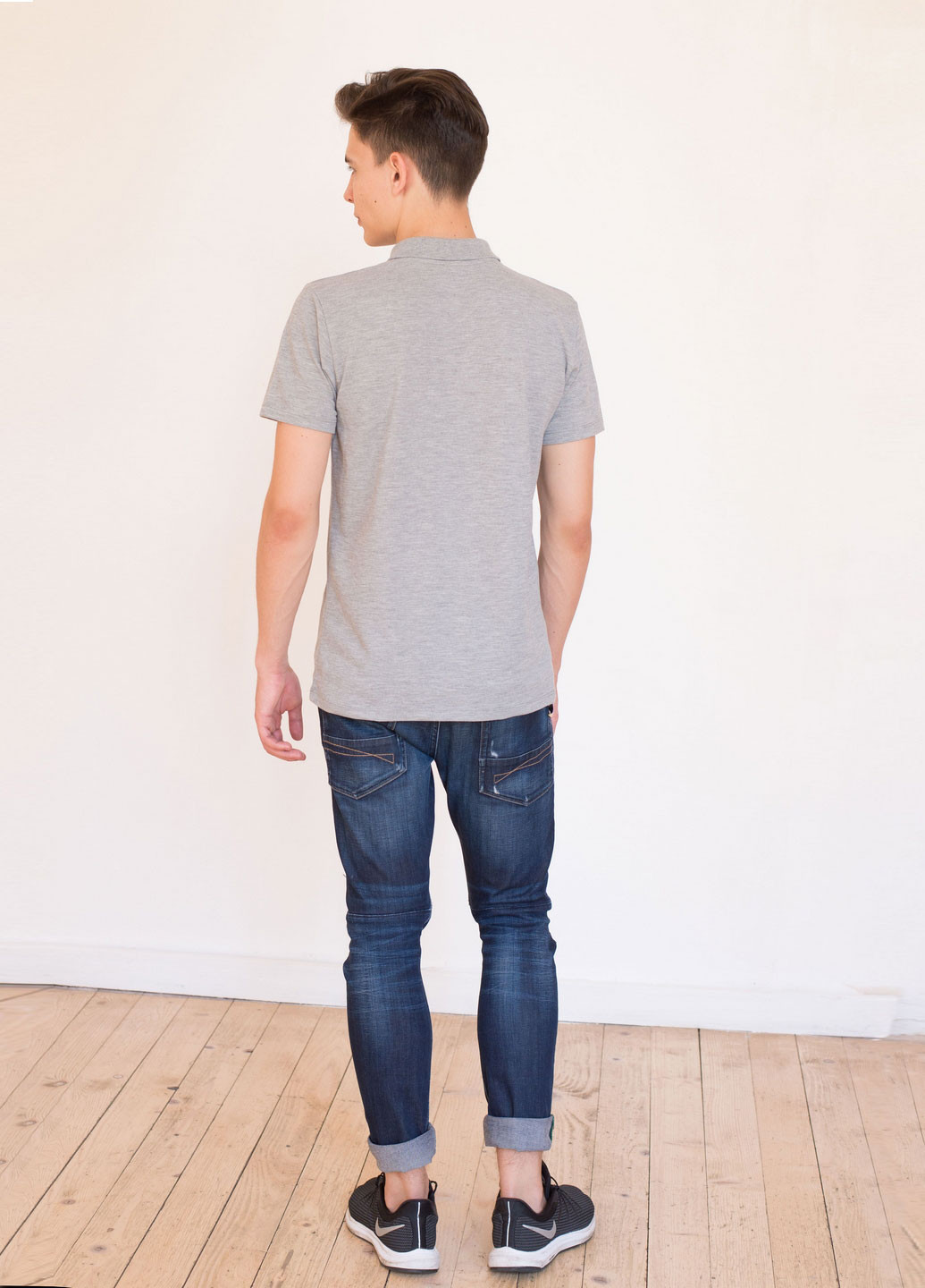 Серая футболка-футболка поло для мужчин Наталюкс