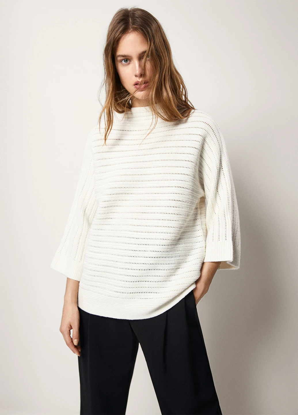 Молочний демісезонний джемпер джемпер Massimo Dutti
