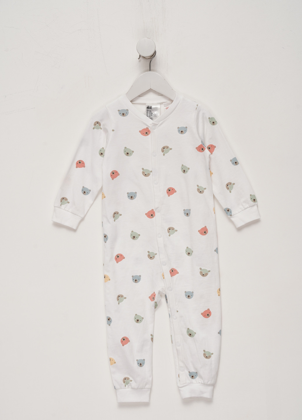 Белая всесезон пижама комбинезон H&M
