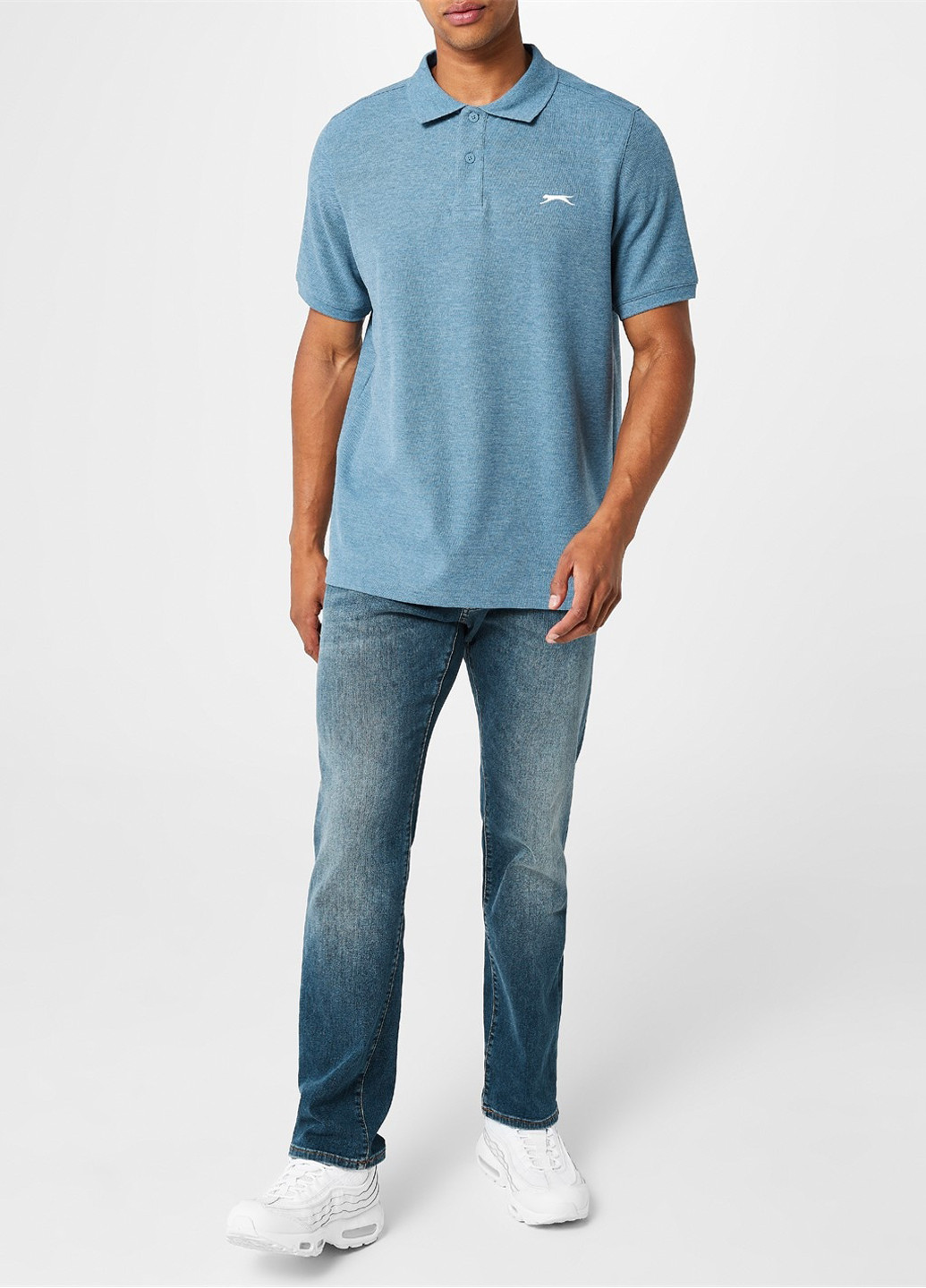 Голубой футболка-поло для мужчин Slazenger меланжевая