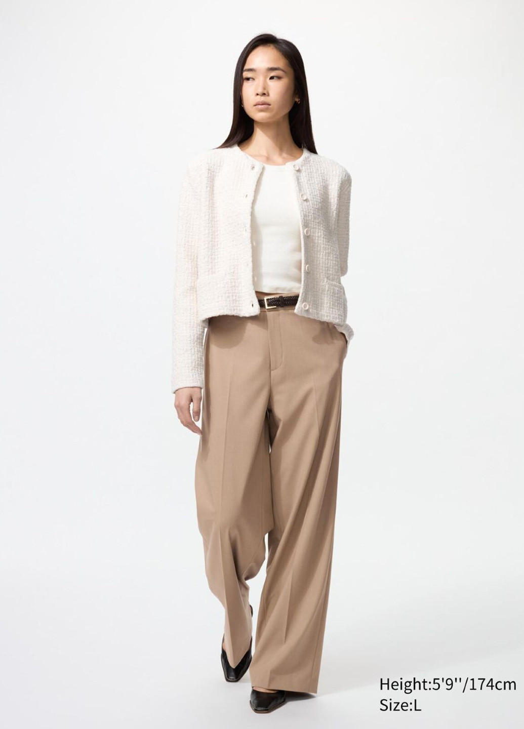 Молочный демисезонный кардиган Uniqlo