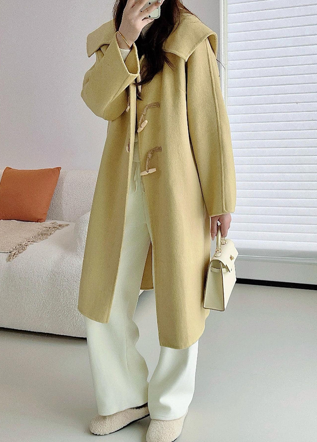 Жовтий демісезонне Пальто SHEIN