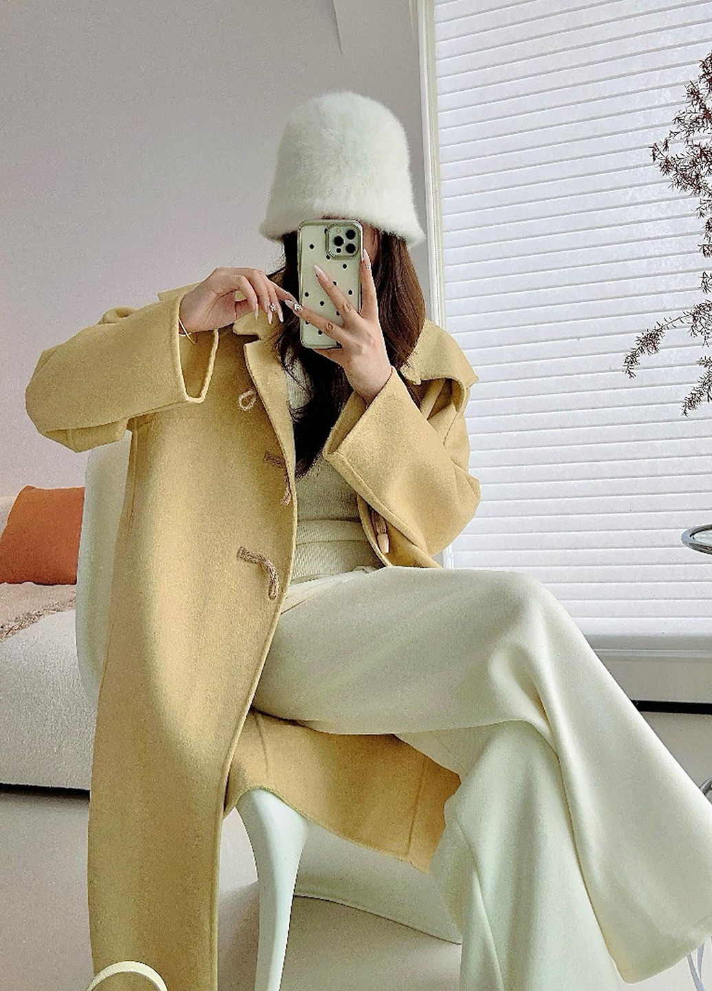 Жовтий демісезонне Пальто SHEIN