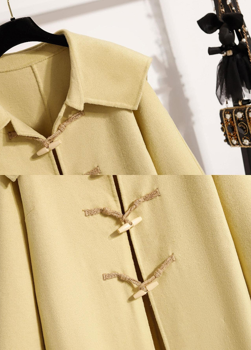 Жовтий демісезонне Пальто SHEIN