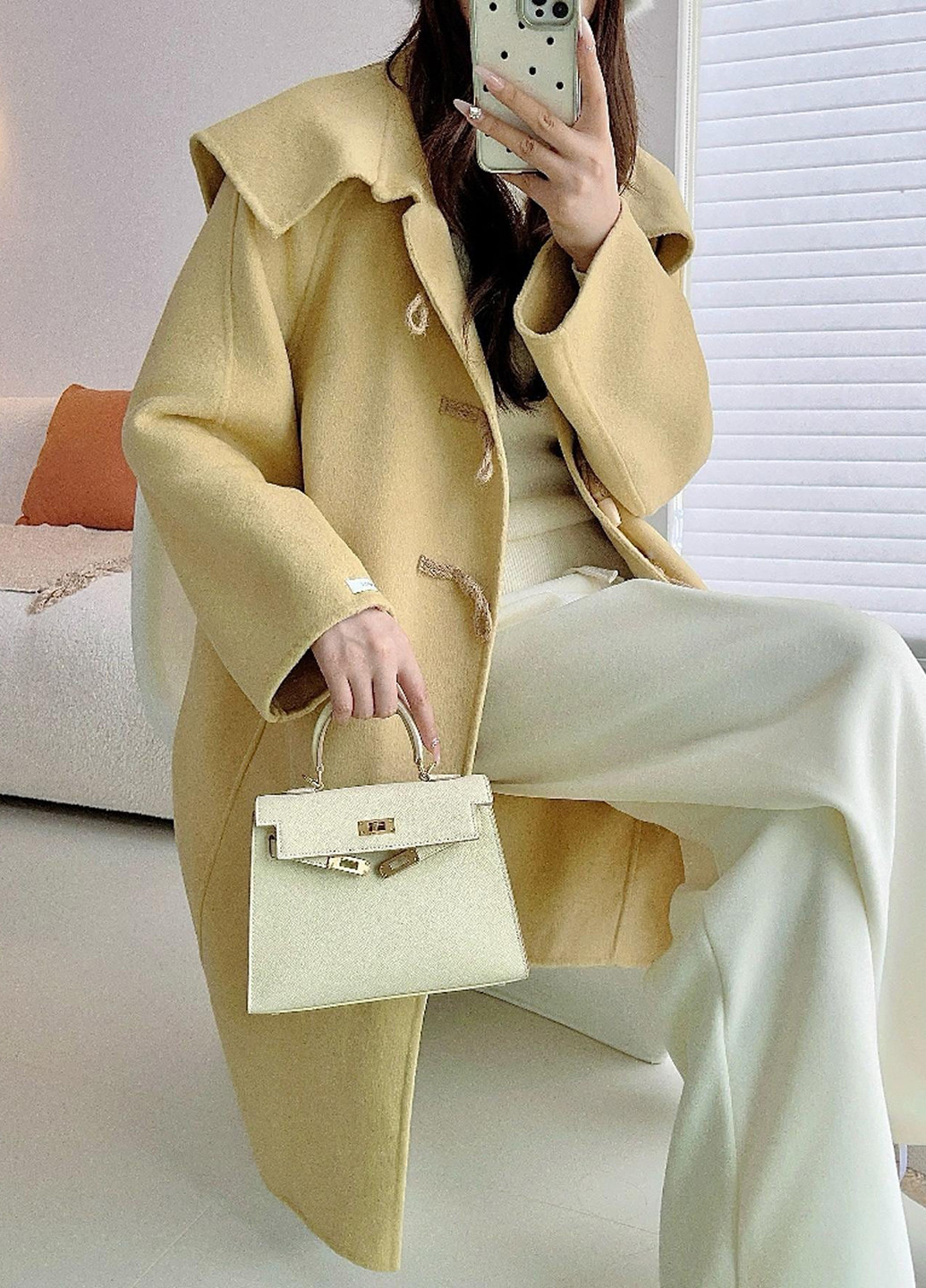 Жовтий демісезонне Пальто SHEIN