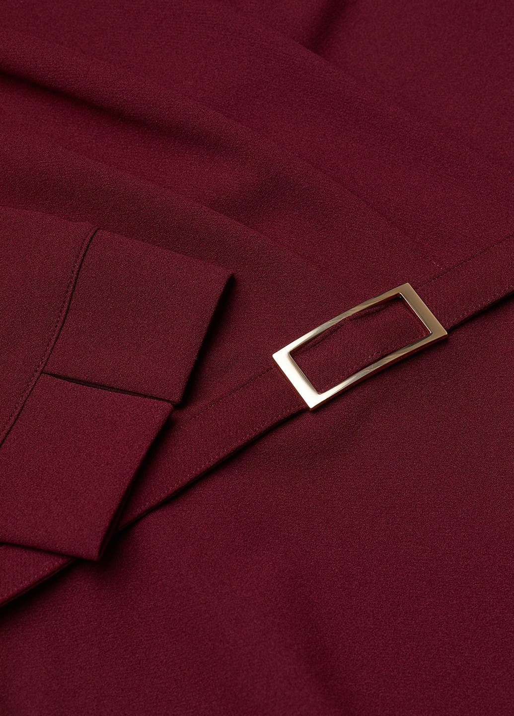 Вишневое кэжуал платье силуэтная H&M однотонное