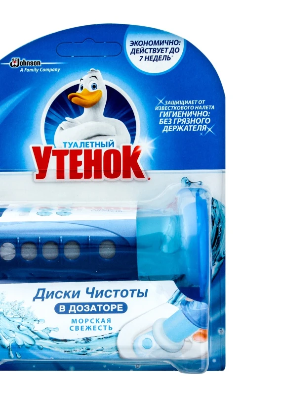 Диски чистоти для унітазу Туалетний Каченя Морська свіжість основний блок Duck (247833992)