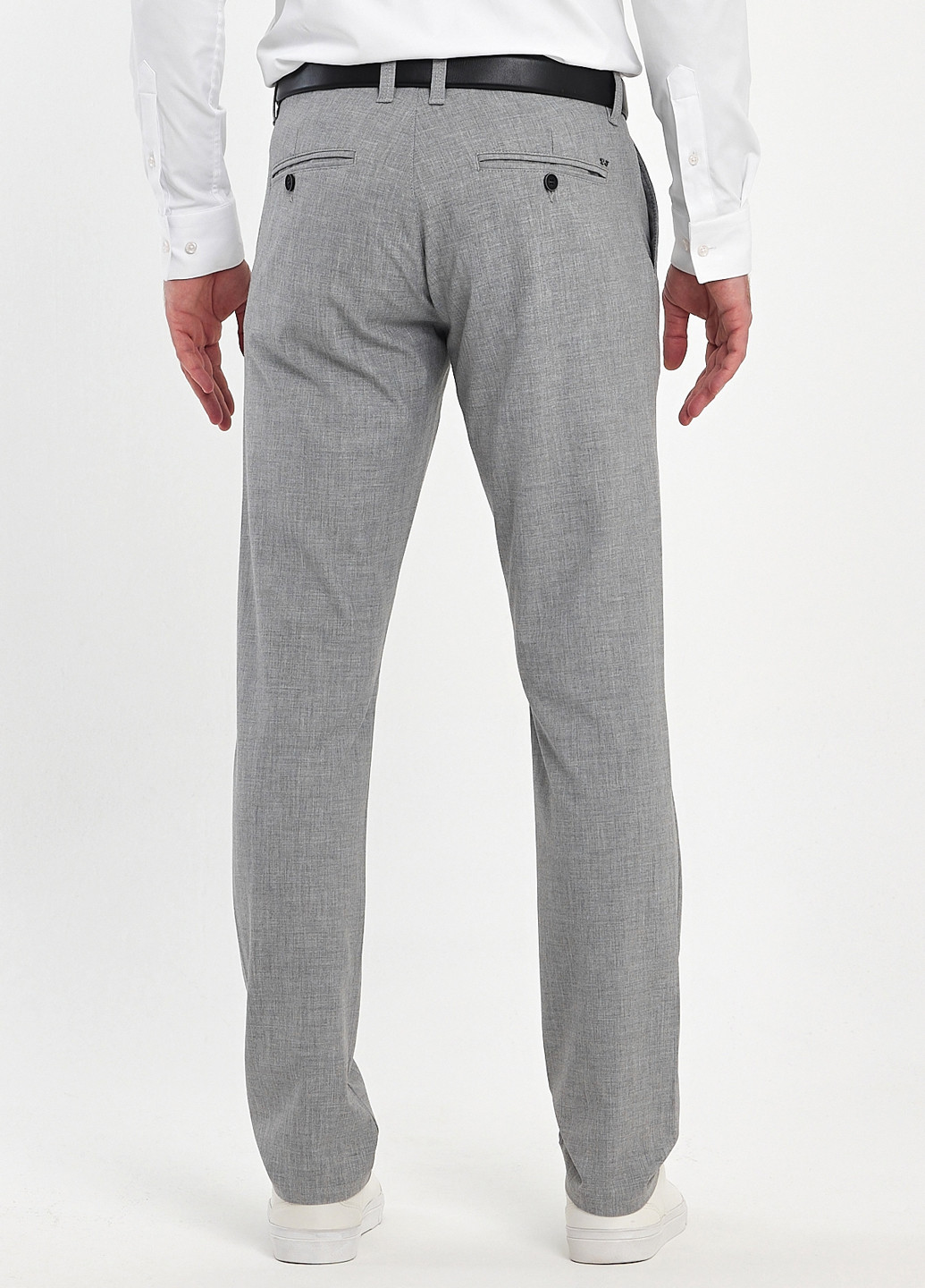 Светло-серые кэжуал демисезонные прямые брюки Trend Collection