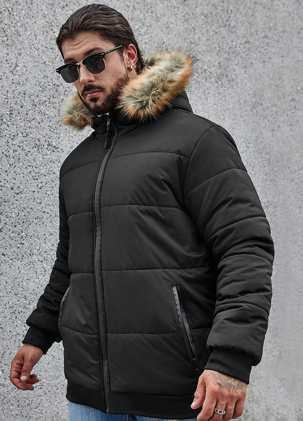 Чорна демісезонна куртка SHEIN