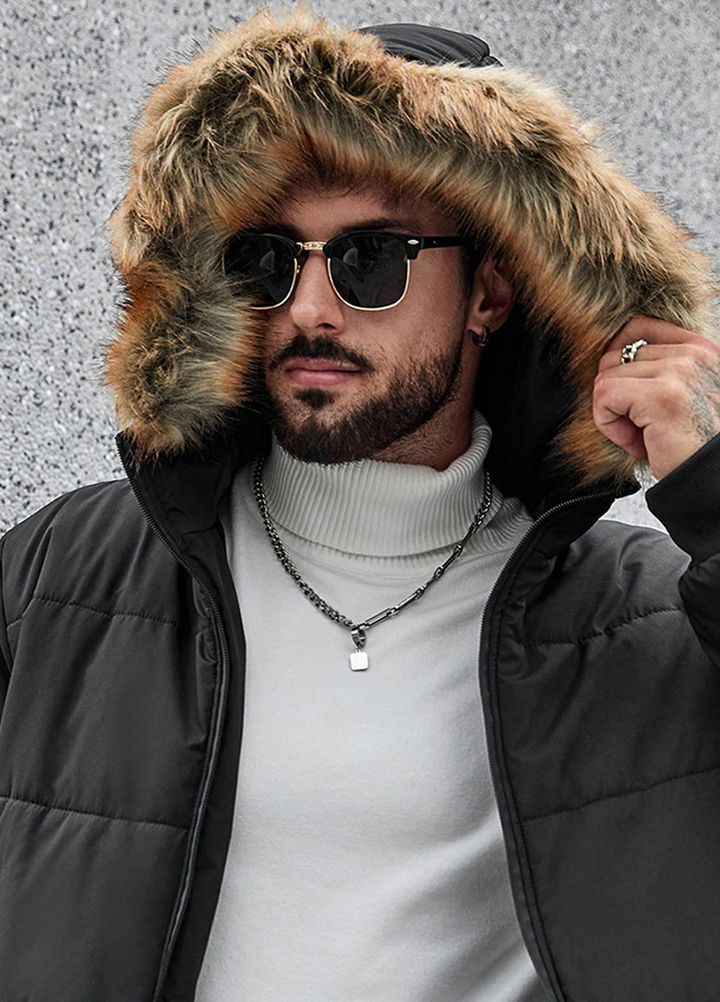 Чорна демісезонна куртка SHEIN