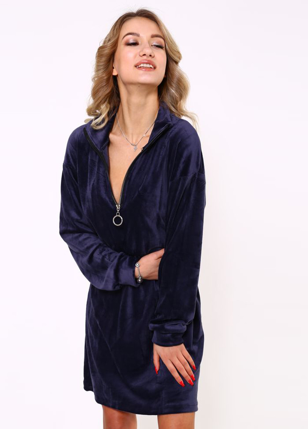 Темно-фиолетовое кэжуал платье Ager однотонное